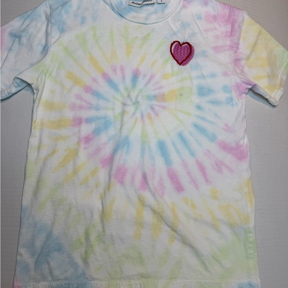 Roller rabbit T shirt Hand dyed Heart Stich Size 8 - Picture 2 of 4